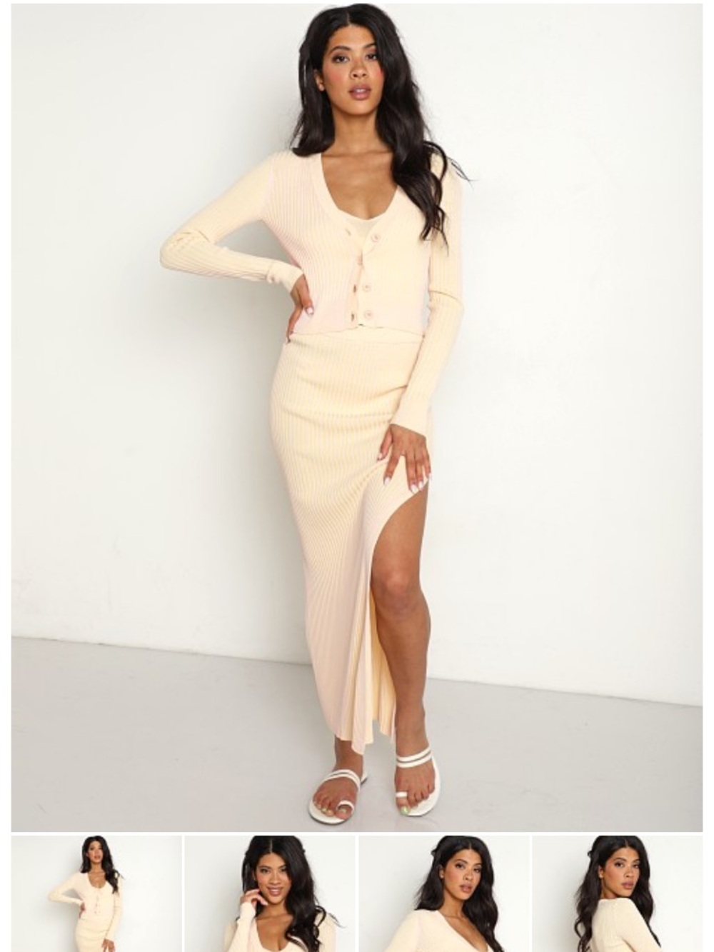 NWT L*Space FULL SET Skirt, Cami, and Sweater in Rose Quartz Sundown - Size S